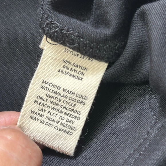 Soft Surroundings Black Pull On Pants Rayon Nylon Blend Womens Size Small - Picture 6 of 12